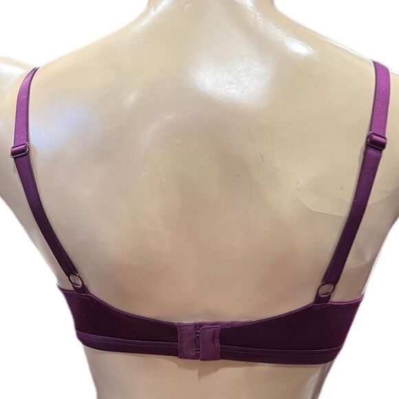 Victoria’s Secret Supersoft Satiny Unlined bralette bra Burgundy Medium - Picture 5 of 5